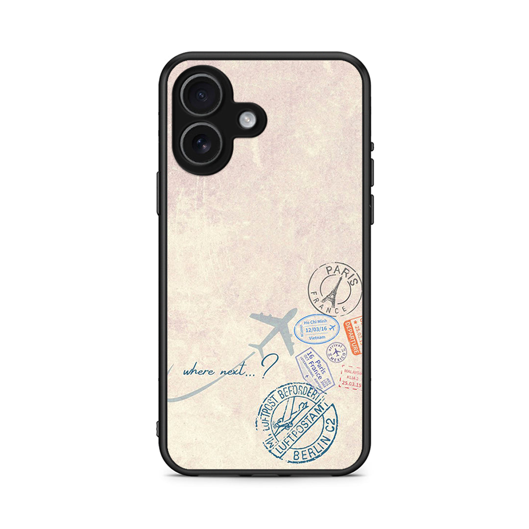 iPhone 17 Where Next Θήκη από τη Smartfits με σχέδιο στο πίσω μέρος και μαύρο περίβλημα | Smartphone case with colorful back and black bezels by Smartfits