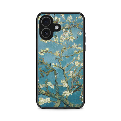iPhone 17 White Blossoms θήκη από τη Smartfits με σχέδιο στο πίσω μέρος και μαύρο περίβλημα | Smartphone case with colorful back and black bezels by Smartfits