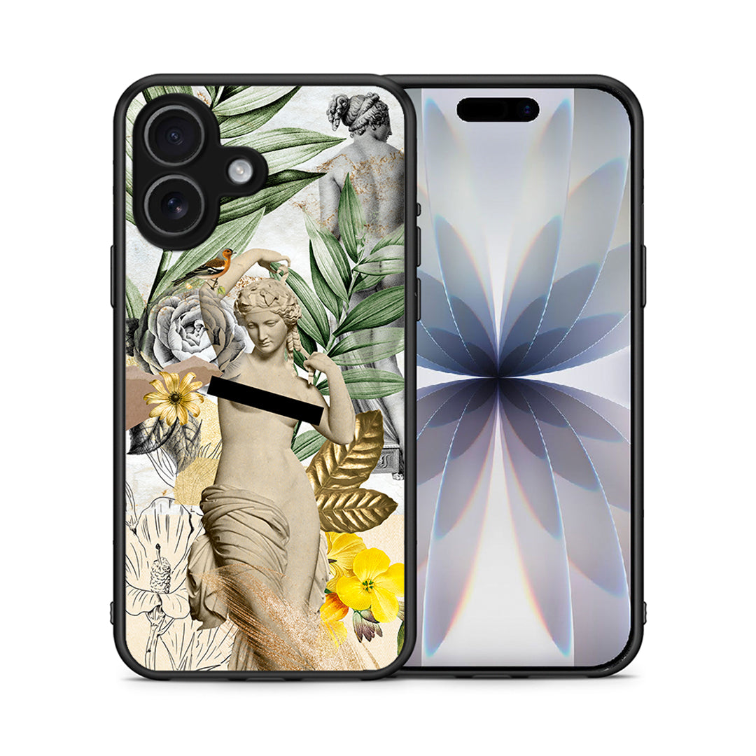 Θήκη iPhone 17 Woman Statue από τη Smartfits με σχέδιο στο πίσω μέρος και μαύρο περίβλημα | iPhone 17 Woman Statue case with colorful back and black bezels