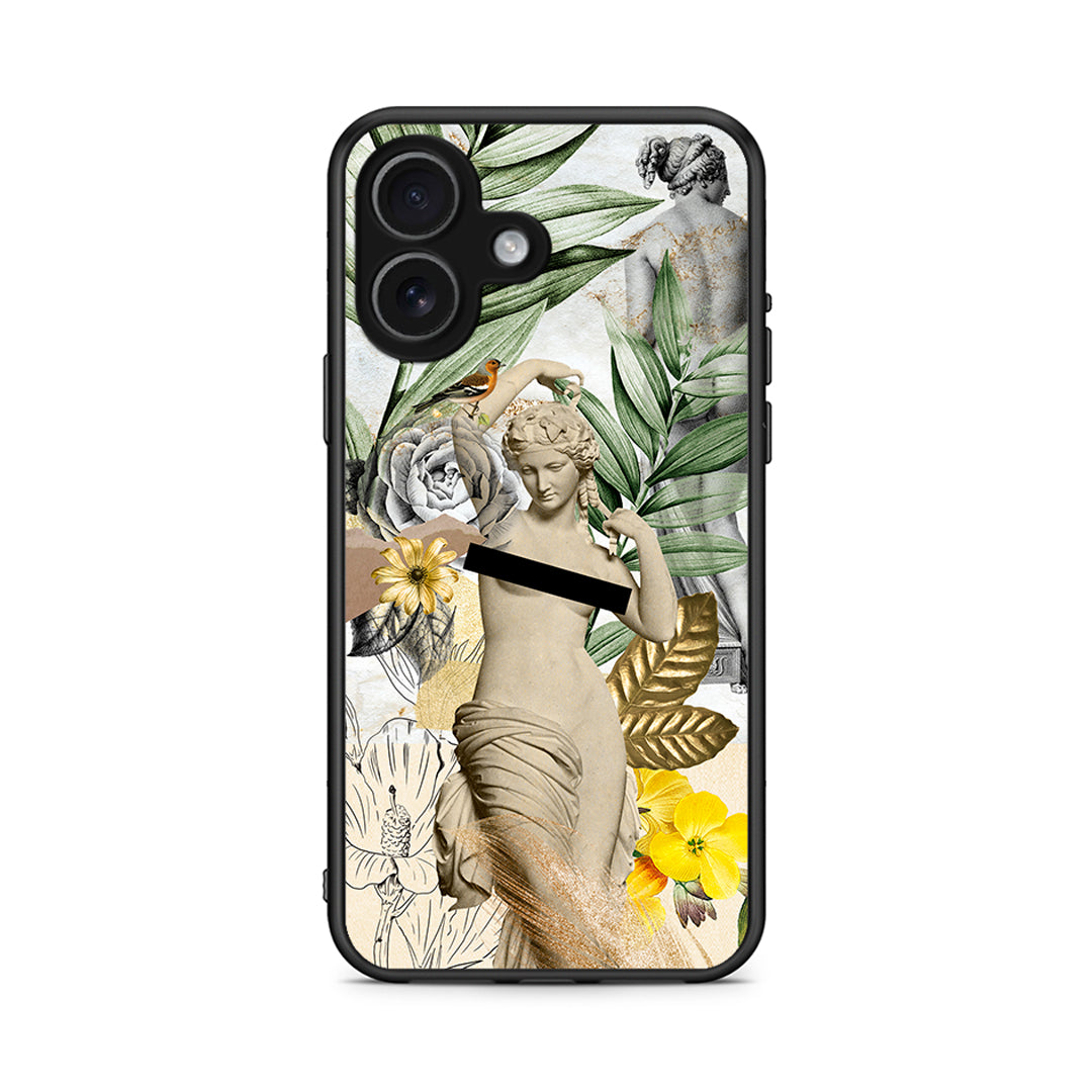 iPhone 17 Woman Statue θήκη από τη Smartfits με σχέδιο στο πίσω μέρος και μαύρο περίβλημα | Smartphone case with colorful back and black bezels by Smartfits