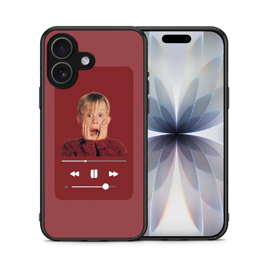 Θήκη iPhone 17 Xmas Alone Music από τη Smartfits με σχέδιο στο πίσω μέρος και μαύρο περίβλημα | iPhone 17 Xmas Alone Music case with colorful back and black bezels