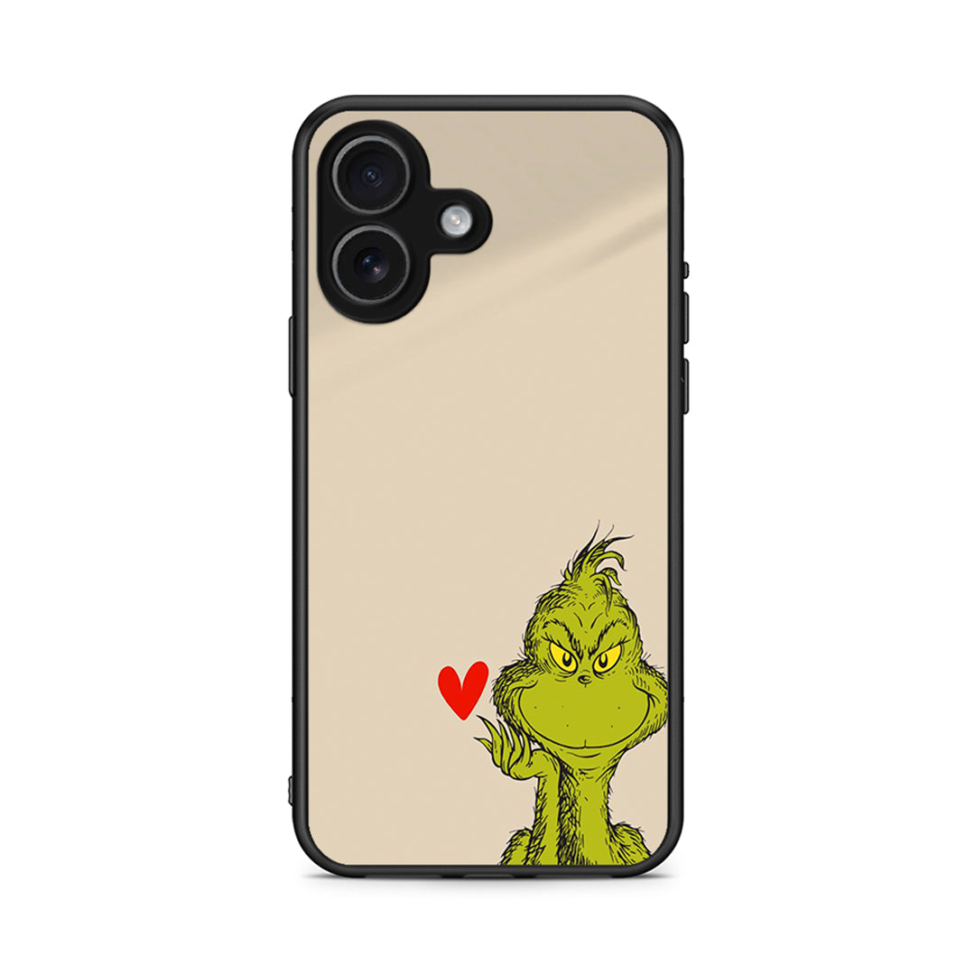 iPhone 17 Xmas Grinch θήκη από τη Smartfits με σχέδιο στο πίσω μέρος και μαύρο περίβλημα | Smartphone case with colorful back and black bezels by Smartfits