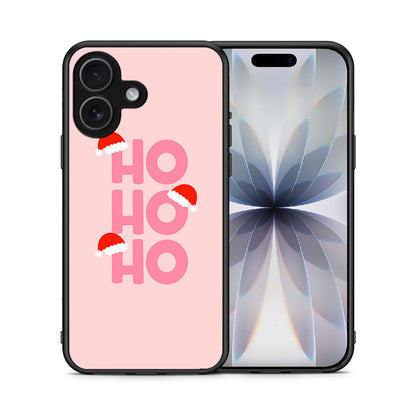 Θήκη iPhone 17 Xmas Ho Ho Ho από τη Smartfits με σχέδιο στο πίσω μέρος και μαύρο περίβλημα | iPhone 17 Xmas Ho Ho Ho case with colorful back and black bezels