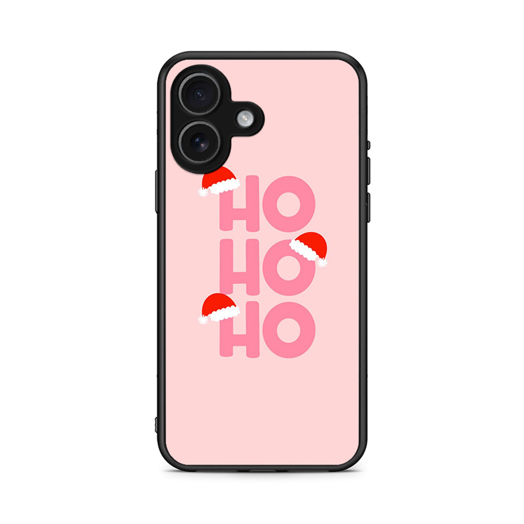 iPhone 17 Xmas Ho Ho Ho θήκη από τη Smartfits με σχέδιο στο πίσω μέρος και μαύρο περίβλημα | Smartphone case with colorful back and black bezels by Smartfits