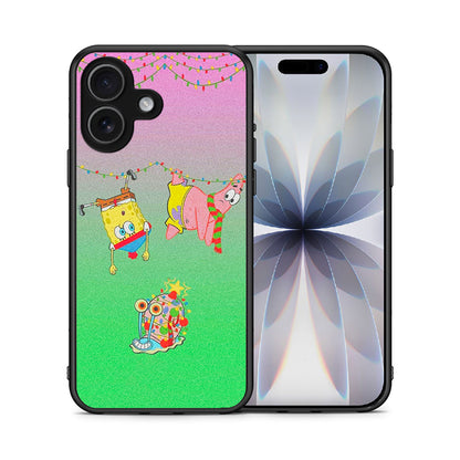 Θήκη iPhone 17 Xmas Lights από τη Smartfits με σχέδιο στο πίσω μέρος και μαύρο περίβλημα | iPhone 17 Xmas Lights case with colorful back and black bezels