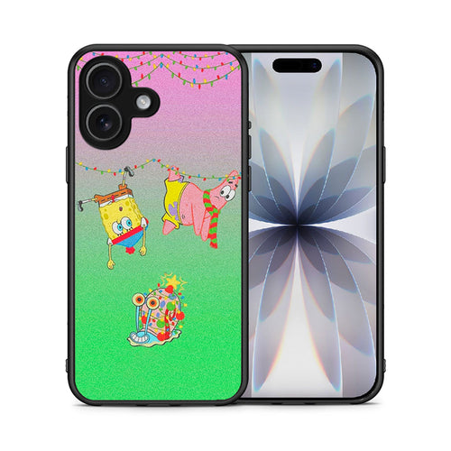 Θήκη iPhone 17 Xmas Lights από τη Smartfits με σχέδιο στο πίσω μέρος και μαύρο περίβλημα | iPhone 17 Xmas Lights case with colorful back and black bezels