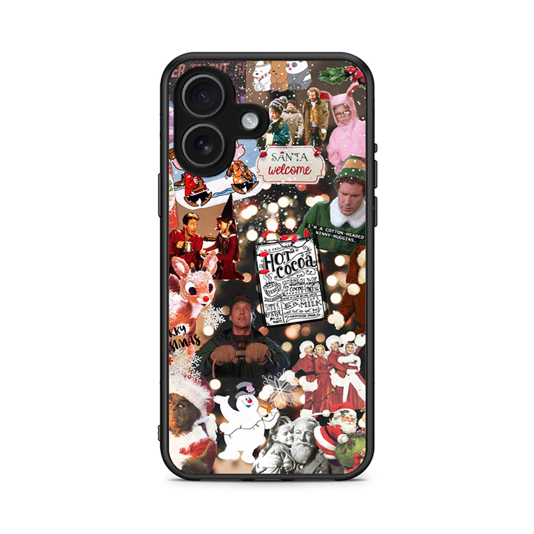 iPhone 17 Xmas Movies θήκη από τη Smartfits με σχέδιο στο πίσω μέρος και μαύρο περίβλημα | Smartphone case with colorful back and black bezels by Smartfits