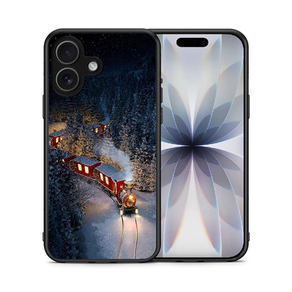 Θήκη iPhone 17 Xmas Train από τη Smartfits με σχέδιο στο πίσω μέρος και μαύρο περίβλημα | iPhone 17 Xmas Train case with colorful back and black bezels