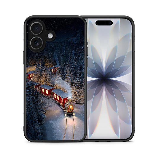 Θήκη iPhone 17 Xmas Train από τη Smartfits με σχέδιο στο πίσω μέρος και μαύρο περίβλημα | iPhone 17 Xmas Train case with colorful back and black bezels