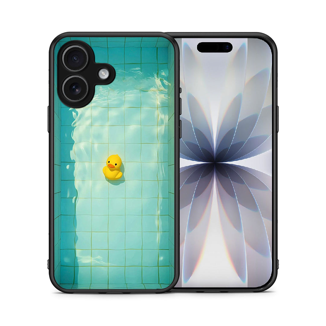 Θήκη iPhone 17 Yellow Duck από τη Smartfits με σχέδιο στο πίσω μέρος και μαύρο περίβλημα | iPhone 17 Yellow Duck case with colorful back and black bezels