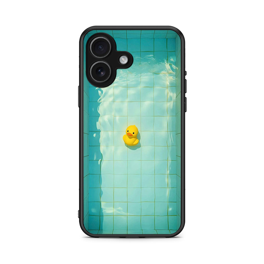 iPhone 17 Yellow Duck θήκη από τη Smartfits με σχέδιο στο πίσω μέρος και μαύρο περίβλημα | Smartphone case with colorful back and black bezels by Smartfits