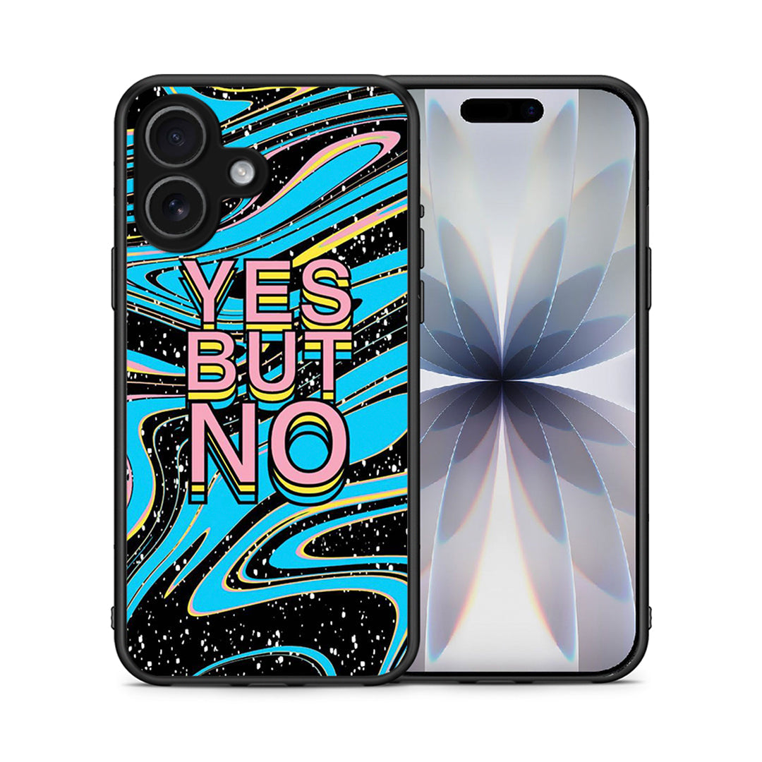 Θήκη iPhone 17 Yes But No από τη Smartfits με σχέδιο στο πίσω μέρος και μαύρο περίβλημα | iPhone 17 Yes But No case with colorful back and black bezels