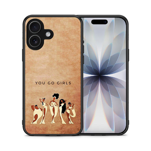 Θήκη iPhone 17 You Go Girl από τη Smartfits με σχέδιο στο πίσω μέρος και μαύρο περίβλημα | iPhone 17 You Go Girl case with colorful back and black bezels