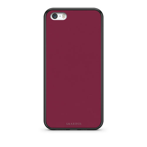Θήκη iPhone 5 / 5s / SE Burgundy από τη Smartfits με σχέδιο στο πίσω μέρος και μαύρο περίβλημα | iPhone 5 / 5s / SE Burgundy case with colorful back and black bezels