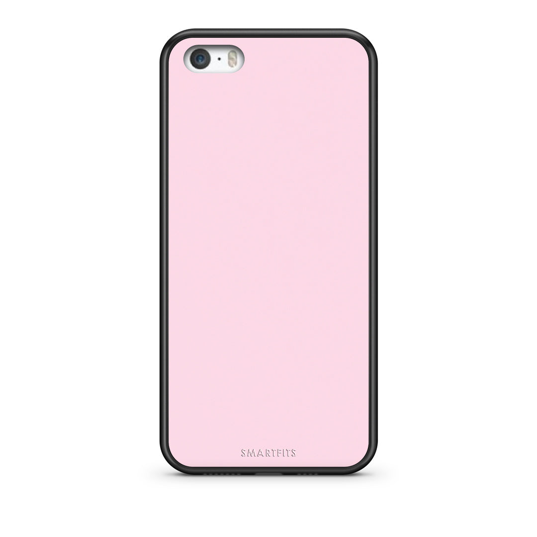 Θήκη iPhone 5 / 5s / SE Pale Pink από τη Smartfits με σχέδιο στο πίσω μέρος και μαύρο περίβλημα | iPhone 5 / 5s / SE Pale Pink case with colorful back and black bezels