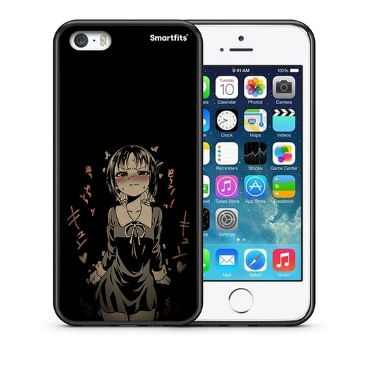 Θήκη iPhone 5/5s/SE Anime Girl από τη Smartfits με σχέδιο στο πίσω μέρος και μαύρο περίβλημα | iPhone 5/5s/SE Anime Girl case with colorful back and black bezels