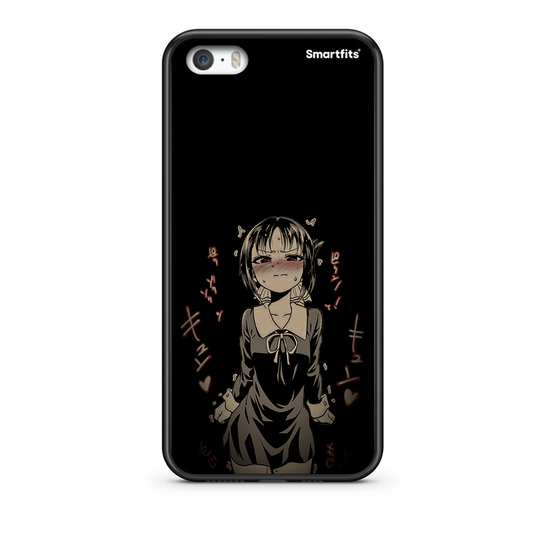 iPhone 5/5s/SE Anime Girl θήκη από τη Smartfits με σχέδιο στο πίσω μέρος και μαύρο περίβλημα | Smartphone case with colorful back and black bezels by Smartfits