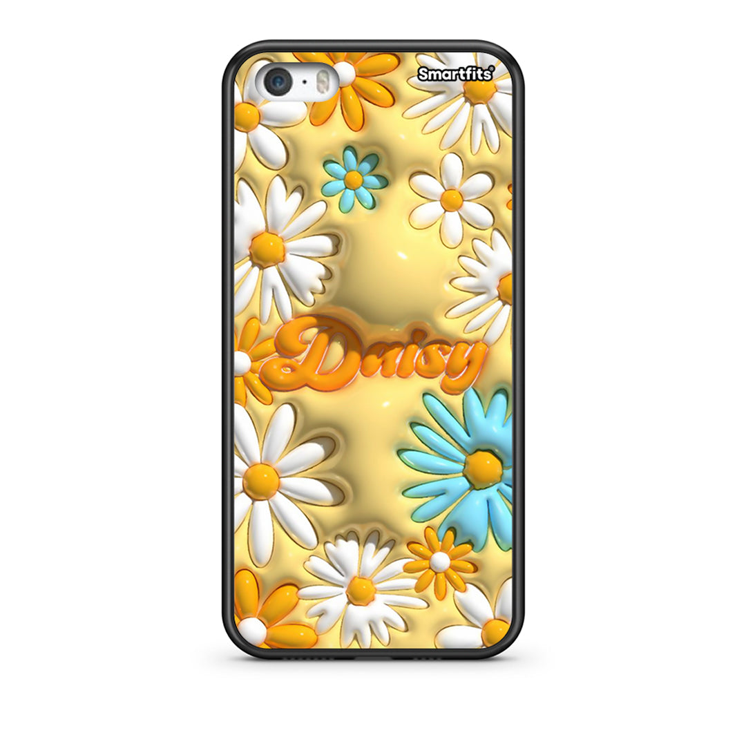 iPhone 5/5s/SE Bubble Daisies θήκη από τη Smartfits με σχέδιο στο πίσω μέρος και μαύρο περίβλημα | Smartphone case with colorful back and black bezels by Smartfits