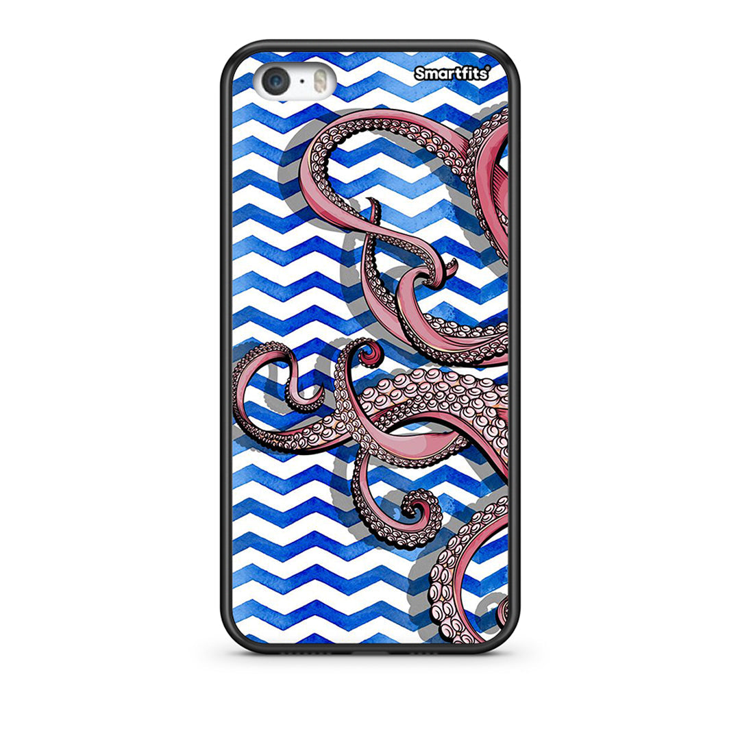 iPhone 5/5s/SE Chevron Devilfish θήκη από τη Smartfits με σχέδιο στο πίσω μέρος και μαύρο περίβλημα | Smartphone case with colorful back and black bezels by Smartfits