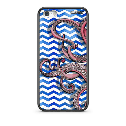 iPhone 5/5s/SE Chevron Devilfish θήκη από τη Smartfits με σχέδιο στο πίσω μέρος και μαύρο περίβλημα | Smartphone case with colorful back and black bezels by Smartfits