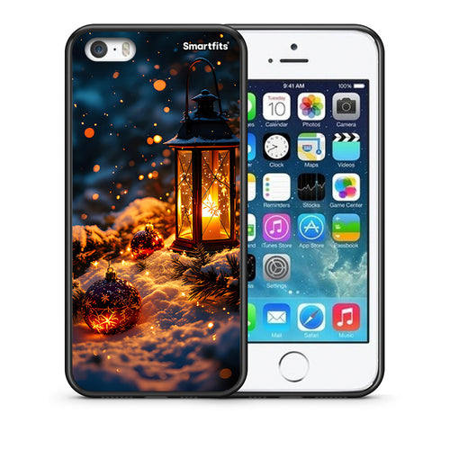 Θήκη iPhone 5/5s/SE Christmas Ornaments από τη Smartfits με σχέδιο στο πίσω μέρος και μαύρο περίβλημα | iPhone 5/5s/SE Christmas Ornaments case with colorful back and black bezels