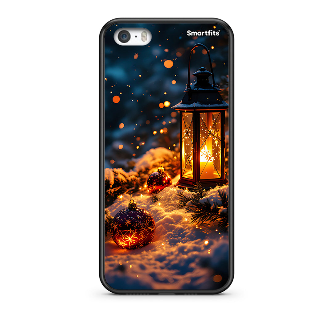 iPhone 5/5s/SE Christmas Ornaments θήκη από τη Smartfits με σχέδιο στο πίσω μέρος και μαύρο περίβλημα | Smartphone case with colorful back and black bezels by Smartfits
