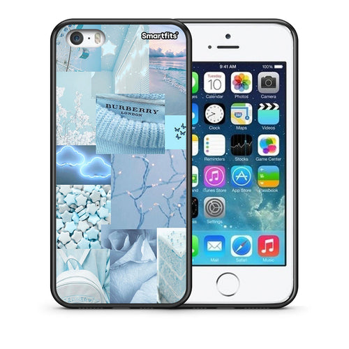 Θήκη iPhone 5/5s/SE Ciel Aesthetic Collage από τη Smartfits με σχέδιο στο πίσω μέρος και μαύρο περίβλημα | iPhone 5/5s/SE Ciel Aesthetic Collage case with colorful back and black bezels