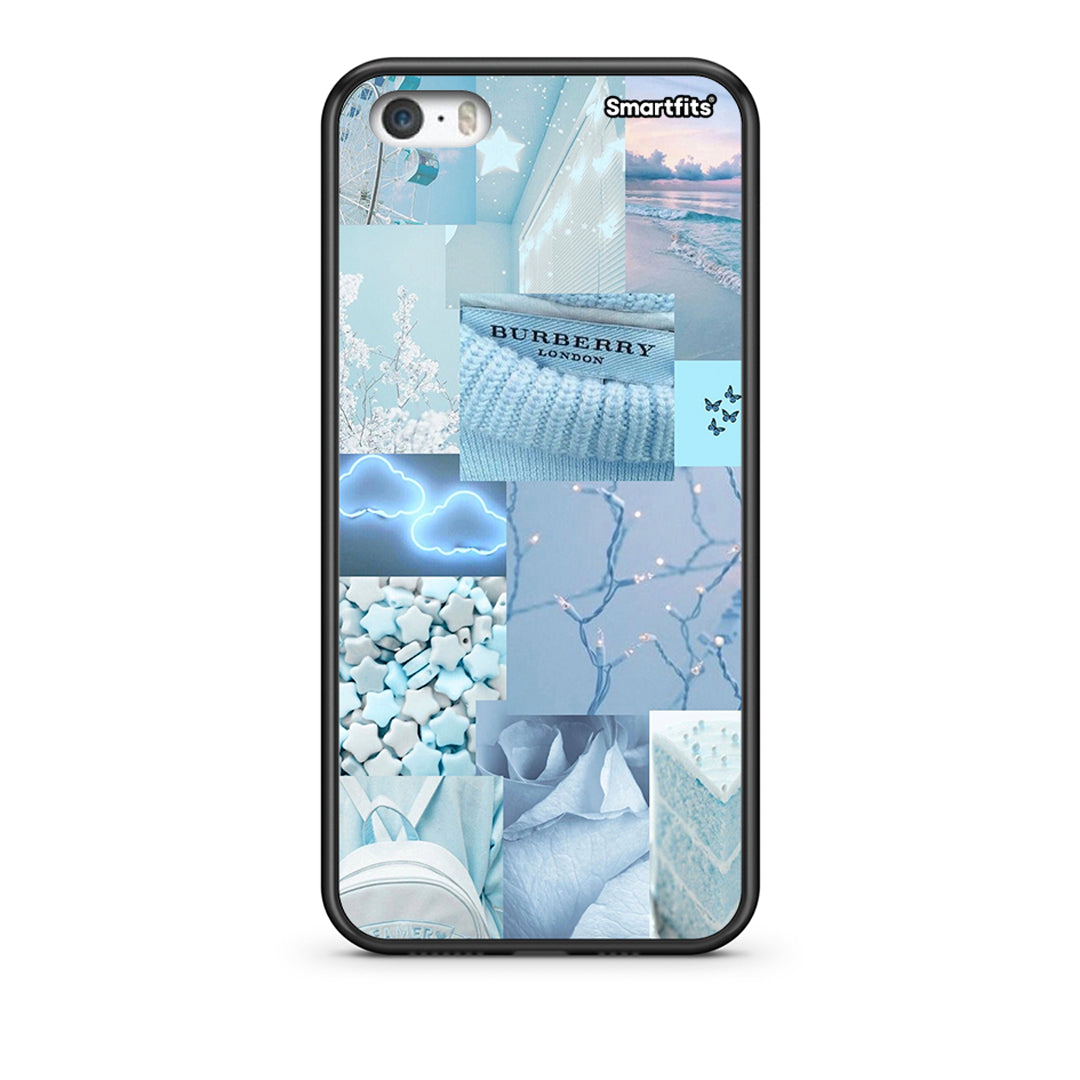 iPhone 5/5s/SE Ciel Aesthetic Collage θήκη από τη Smartfits με σχέδιο στο πίσω μέρος και μαύρο περίβλημα | Smartphone case with colorful back and black bezels by Smartfits