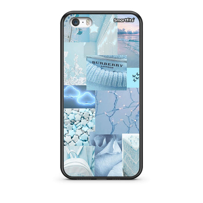 iPhone 5/5s/SE Ciel Aesthetic Collage θήκη από τη Smartfits με σχέδιο στο πίσω μέρος και μαύρο περίβλημα | Smartphone case with colorful back and black bezels by Smartfits