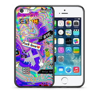 Thumbnail for Θήκη iPhone 5/5s/SE Game Over από τη Smartfits με σχέδιο στο πίσω μέρος και μαύρο περίβλημα | iPhone 5/5s/SE Game Over case with colorful back and black bezels