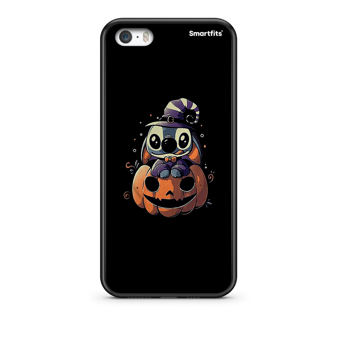 iPhone 5/5s/SE Halloween Stitch θήκη από τη Smartfits με σχέδιο στο πίσω μέρος και μαύρο περίβλημα | Smartphone case with colorful back and black bezels by Smartfits