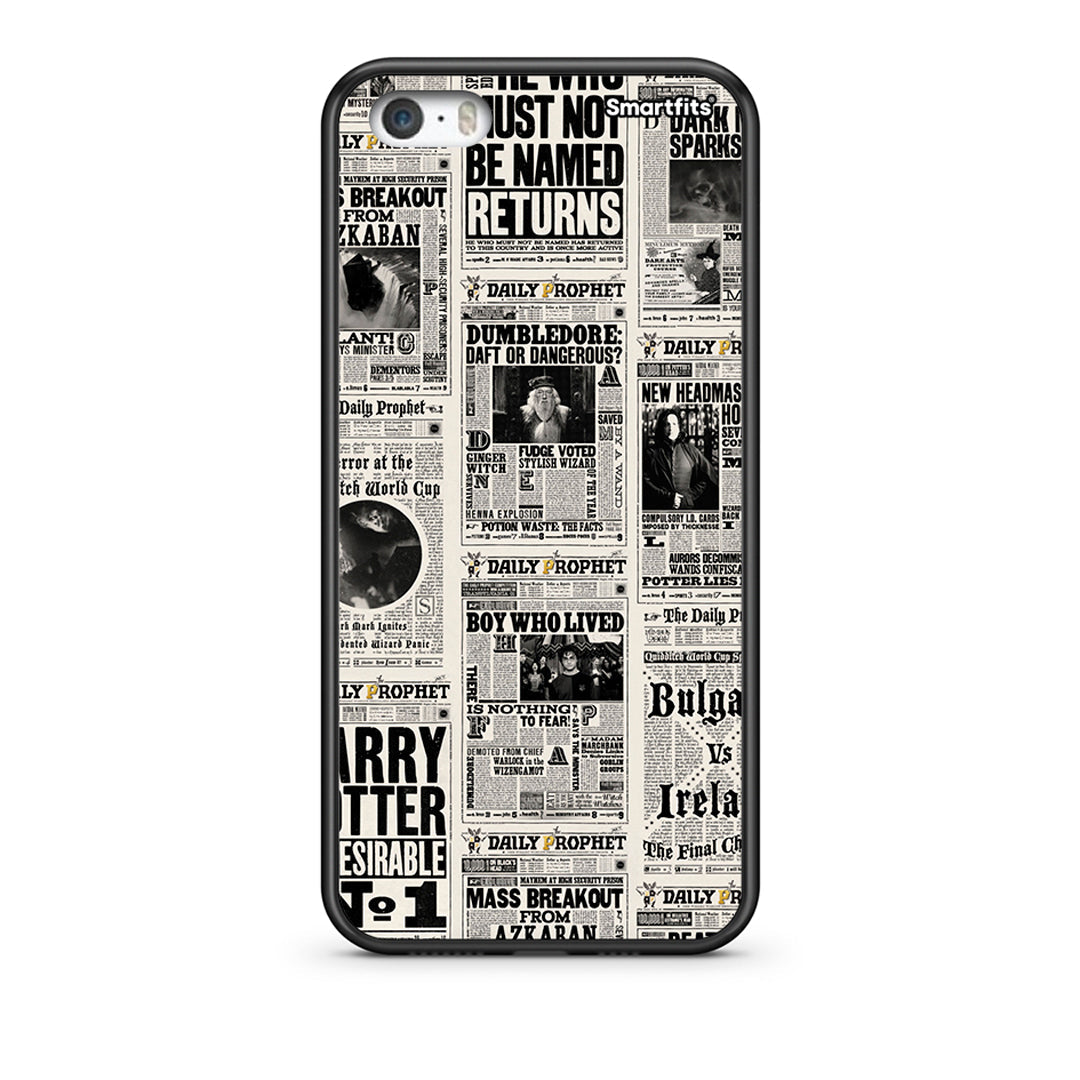 iPhone 5/5s/SE Harry Paper θήκη από τη Smartfits με σχέδιο στο πίσω μέρος και μαύρο περίβλημα | Smartphone case with colorful back and black bezels by Smartfits