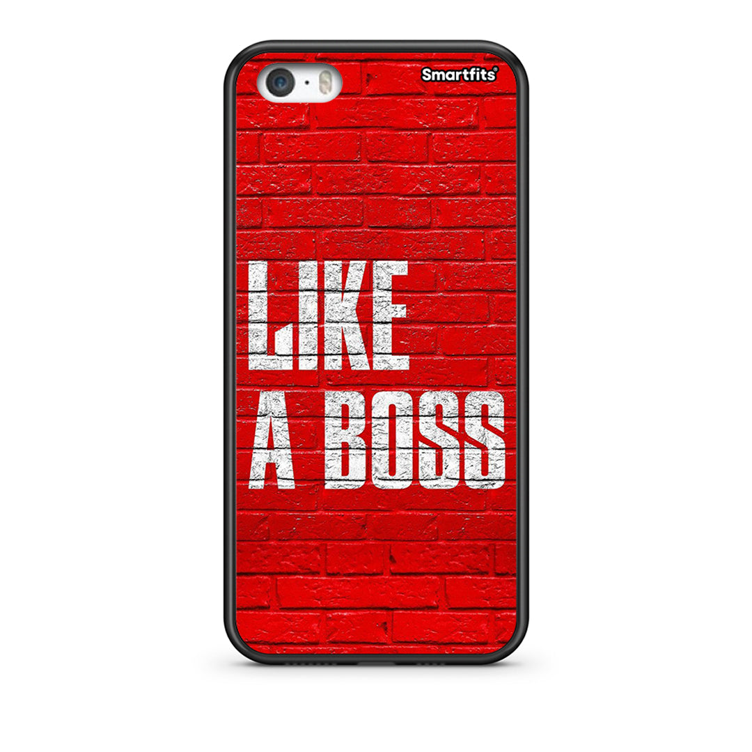 iPhone 5/5s/SE Like A Boss θήκη από τη Smartfits με σχέδιο στο πίσω μέρος και μαύρο περίβλημα | Smartphone case with colorful back and black bezels by Smartfits