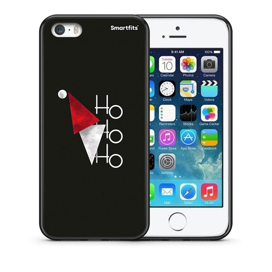 Θήκη iPhone 5/5s/SE Minimal Christmas από τη Smartfits με σχέδιο στο πίσω μέρος και μαύρο περίβλημα | iPhone 5/5s/SE Minimal Christmas case with colorful back and black bezels