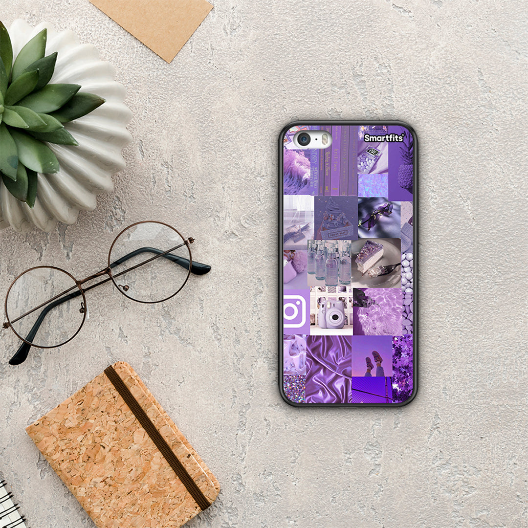 Purple Aesthetic Collage - iPhone 5 / 5s / SE θήκη