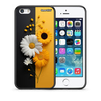 Thumbnail for Θήκη iPhone 5/5s/SE Yellow Daisies από τη Smartfits με σχέδιο στο πίσω μέρος και μαύρο περίβλημα | iPhone 5/5s/SE Yellow Daisies case with colorful back and black bezels