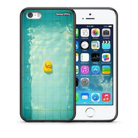 Thumbnail for Θήκη iPhone 5/5s/SE Yellow Duck από τη Smartfits με σχέδιο στο πίσω μέρος και μαύρο περίβλημα | iPhone 5/5s/SE Yellow Duck case with colorful back and black bezels