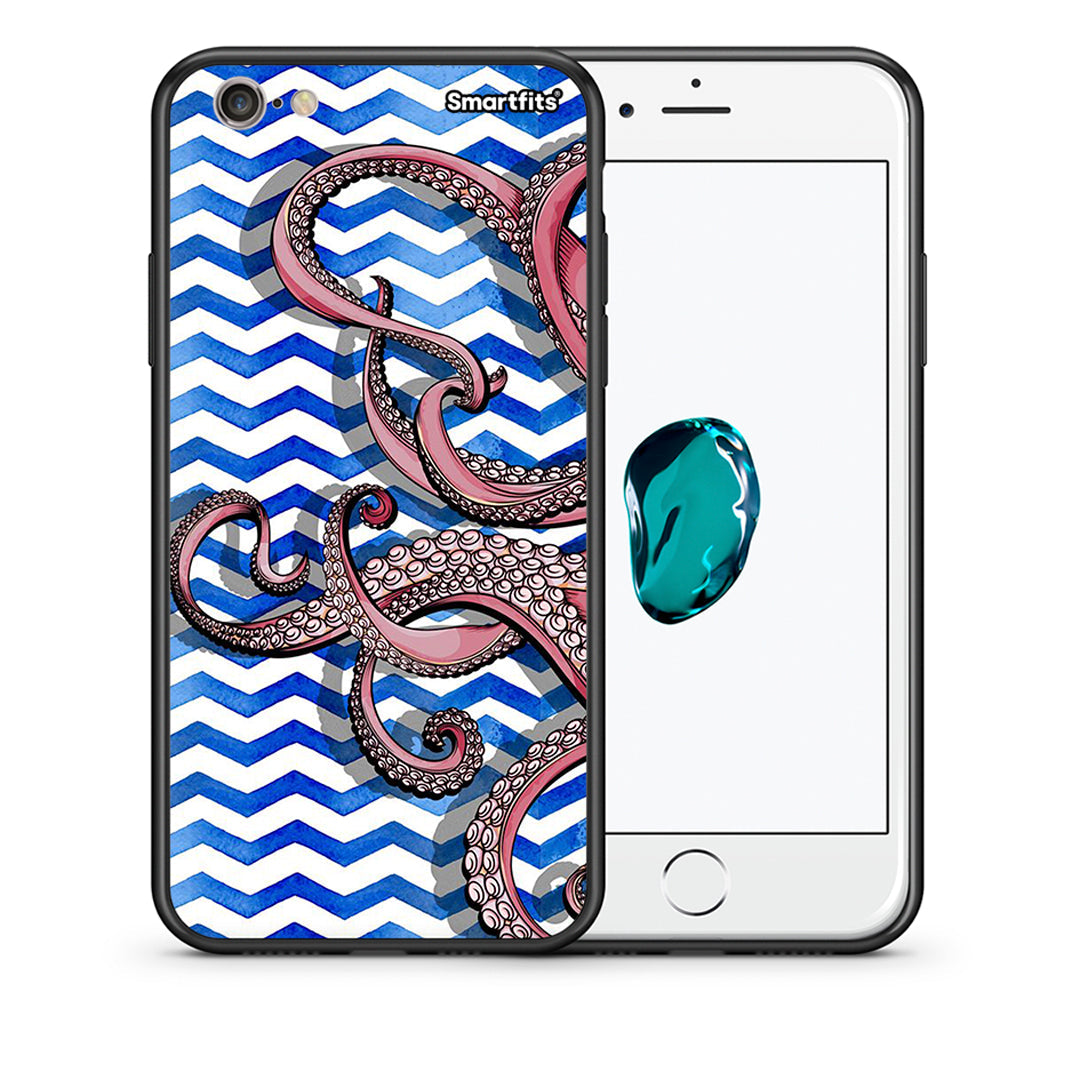Θήκη iPhone 6 Plus/6s Plus Chevron Devilfish από τη Smartfits με σχέδιο στο πίσω μέρος και μαύρο περίβλημα | iPhone 6 Plus/6s Plus Chevron Devilfish case with colorful back and black bezels