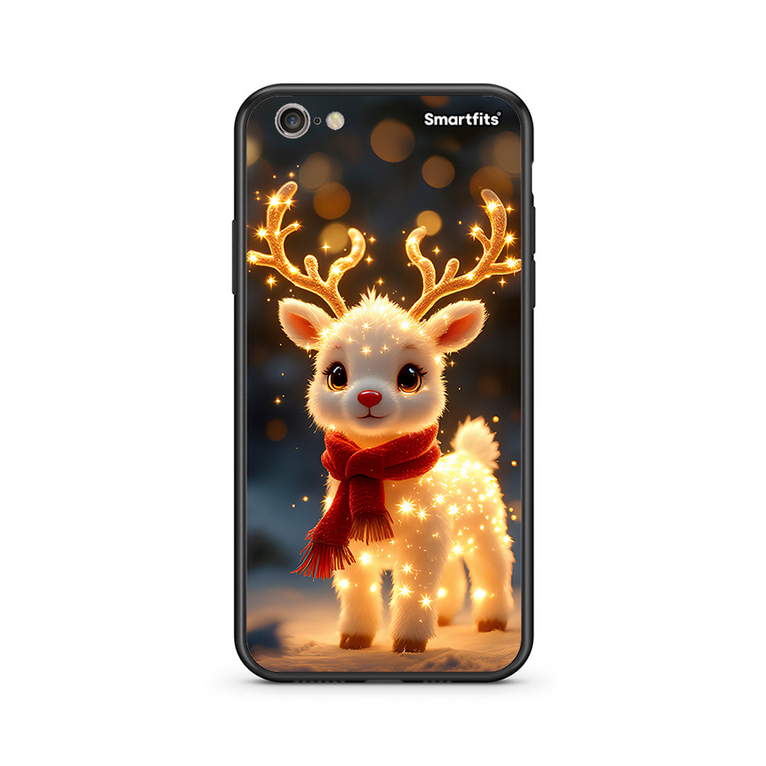 iphone 6 6s Christmas Cutie θήκη από τη Smartfits με σχέδιο στο πίσω μέρος και μαύρο περίβλημα | Smartphone case with colorful back and black bezels by Smartfits