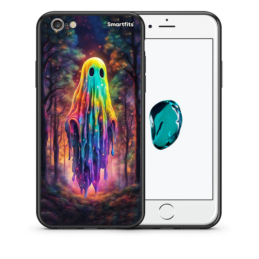 Θήκη iPhone 6/6s Halloween Ghost από τη Smartfits με σχέδιο στο πίσω μέρος και μαύρο περίβλημα | iPhone 6/6s Halloween Ghost case with colorful back and black bezels