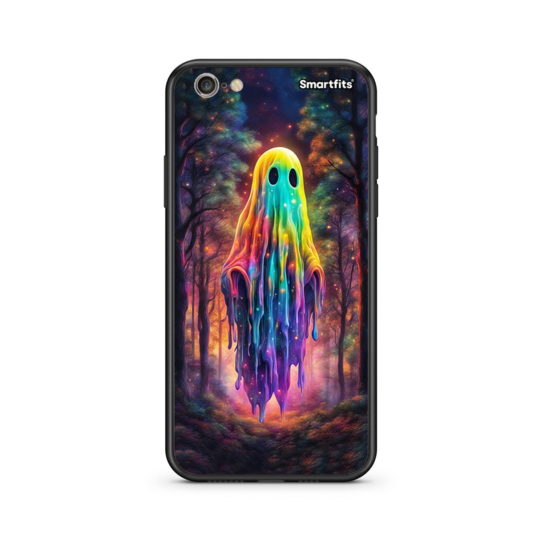 iPhone 7/8 Halloween Ghost θήκη από τη Smartfits με σχέδιο στο πίσω μέρος και μαύρο περίβλημα | Smartphone case with colorful back and black bezels by Smartfits