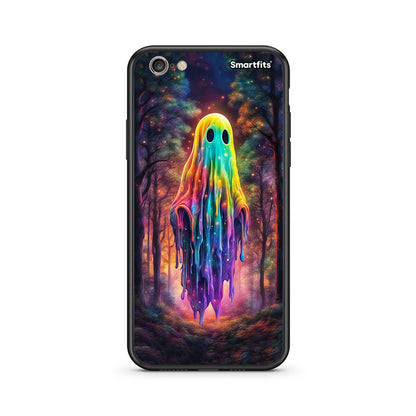 iphone 6 6s Halloween Ghost θήκη από τη Smartfits με σχέδιο στο πίσω μέρος και μαύρο περίβλημα | Smartphone case with colorful back and black bezels by Smartfits