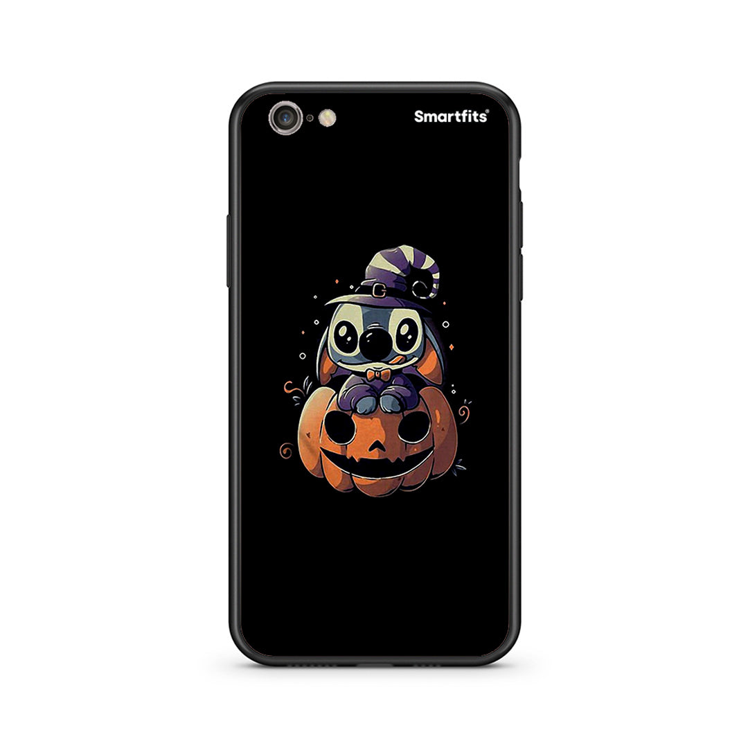 iPhone 7/8 Halloween Stitch θήκη από τη Smartfits με σχέδιο στο πίσω μέρος και μαύρο περίβλημα | Smartphone case with colorful back and black bezels by Smartfits