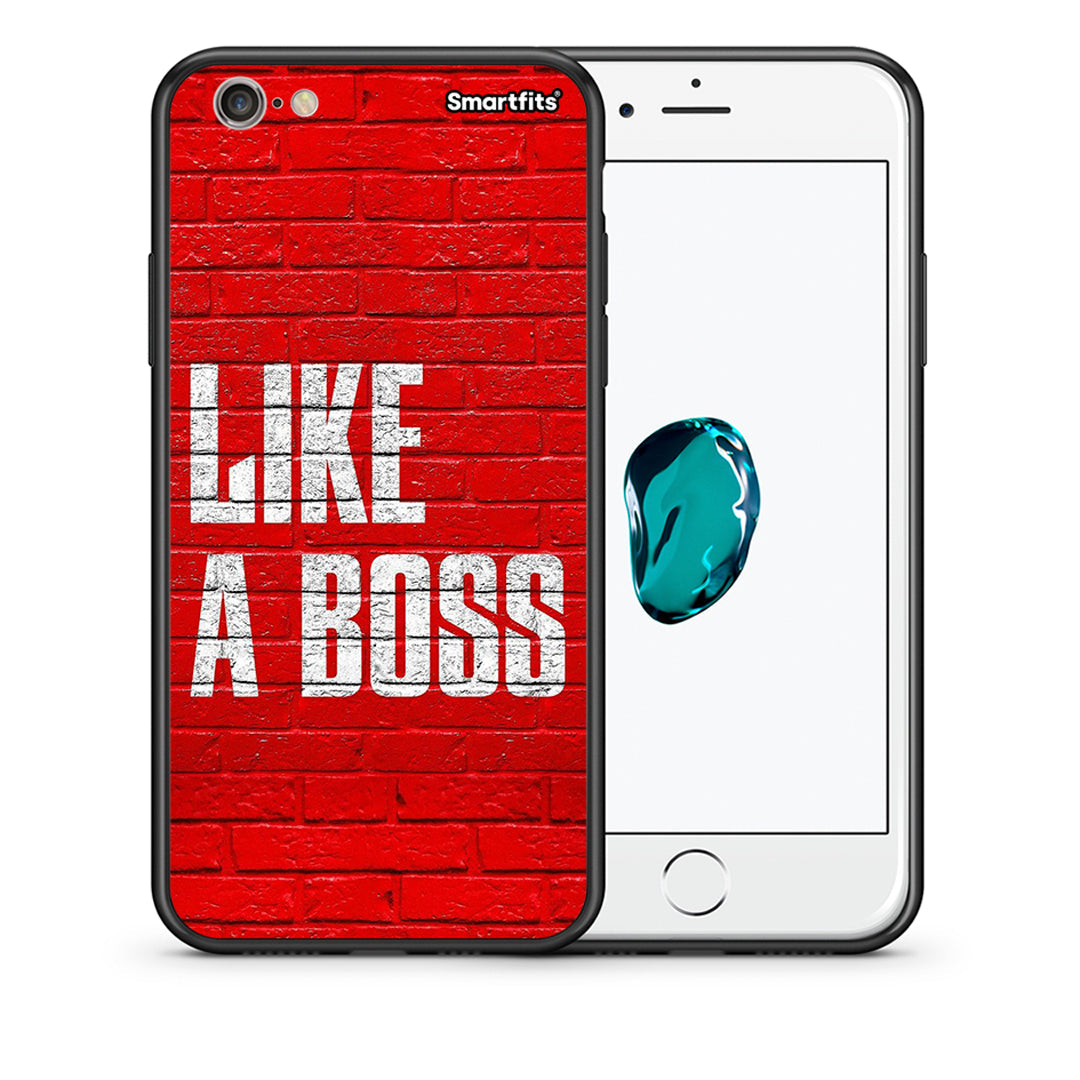 Θήκη iPhone 7/8/SE 2020 Like A Boss από τη Smartfits με σχέδιο στο πίσω μέρος και μαύρο περίβλημα | iPhone 7/8/SE 2020 Like A Boss case with colorful back and black bezels