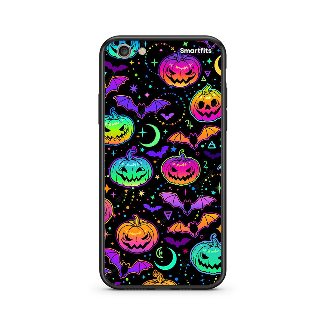 iphone 6 plus 6s plus Neon Halloween θήκη από τη Smartfits με σχέδιο στο πίσω μέρος και μαύρο περίβλημα | Smartphone case with colorful back and black bezels by Smartfits