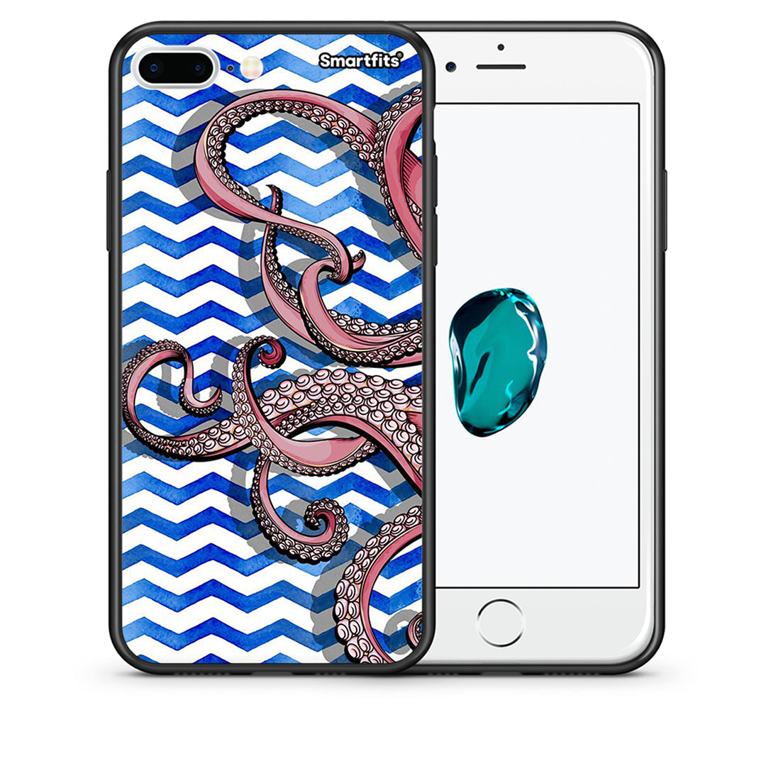 Θήκη iPhone 7 Plus/8 Plus Chevron Devilfish από τη Smartfits με σχέδιο στο πίσω μέρος και μαύρο περίβλημα | iPhone 7 Plus/8 Plus Chevron Devilfish case with colorful back and black bezels