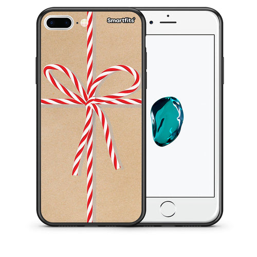 Θήκη iPhone 7 Plus/8 Plus Christmas Gift από τη Smartfits με σχέδιο στο πίσω μέρος και μαύρο περίβλημα | iPhone 7 Plus/8 Plus Christmas Gift case with colorful back and black bezels