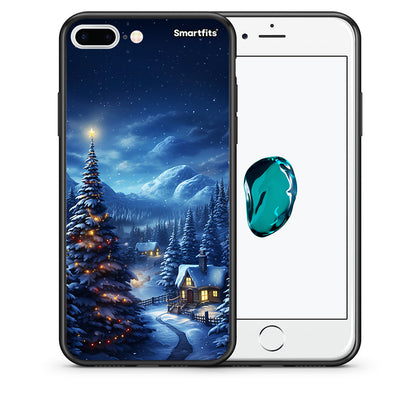 Θήκη iPhone 7 Plus/8 Plus Christmas Scenery από τη Smartfits με σχέδιο στο πίσω μέρος και μαύρο περίβλημα | iPhone 7 Plus/8 Plus Christmas Scenery case with colorful back and black bezels