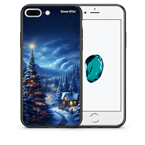 Θήκη iPhone 7 Plus/8 Plus Christmas Scenery από τη Smartfits με σχέδιο στο πίσω μέρος και μαύρο περίβλημα | iPhone 7 Plus/8 Plus Christmas Scenery case with colorful back and black bezels