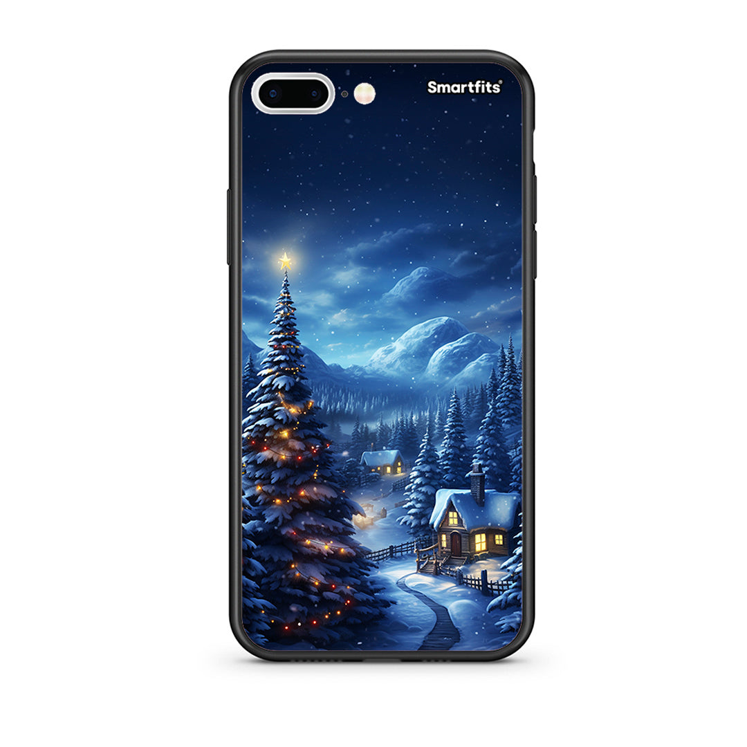iPhone 7 Plus/8 Plus Christmas Scenery θήκη από τη Smartfits με σχέδιο στο πίσω μέρος και μαύρο περίβλημα | Smartphone case with colorful back and black bezels by Smartfits